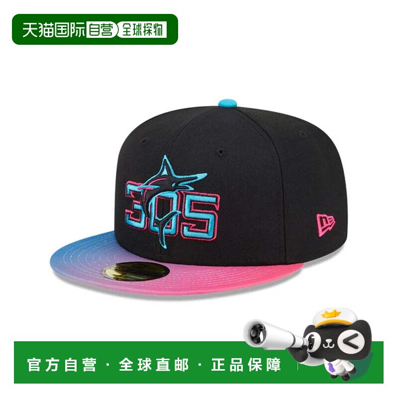 日本直邮MLB New Era 帽子 迈阿密马林鱼市连帽系列 2025 59FIFTY图片