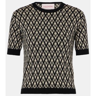 华伦天奴 V领初剪羊毛毛衣 女士 000276 Toute Valentino