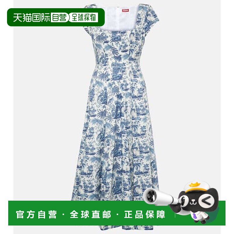 香港直邮Tom Ford 汤姆 福特 女士 Wells 花朵棉质中长连衣裙