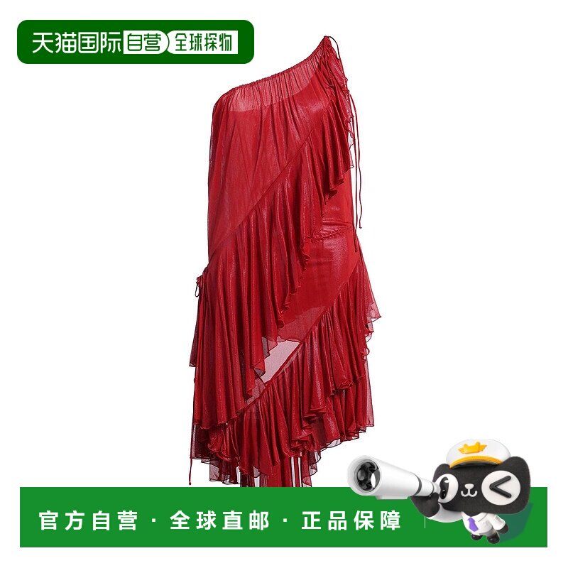 1h可退 香港直邮潮奢 Burberry 巴宝莉 女士 高雅连衣裙 red红色