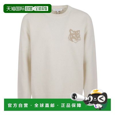 1h可退 香港直邮潮奢 MAISON KITSUNE 男士 狐狸頭嵌花毛衣 PM008