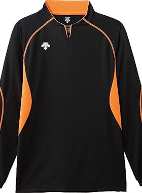 【日本直邮】迪桑特 排球长袖衫 兼用 黑/橙 S DSS-4410