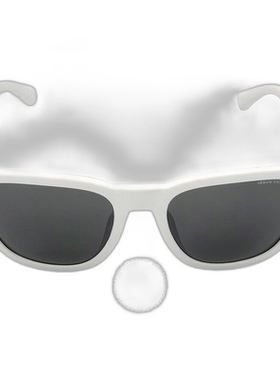 1h可退 美国直邮ArmaniExchange灰色镜面银色方形男士太阳镜AX411