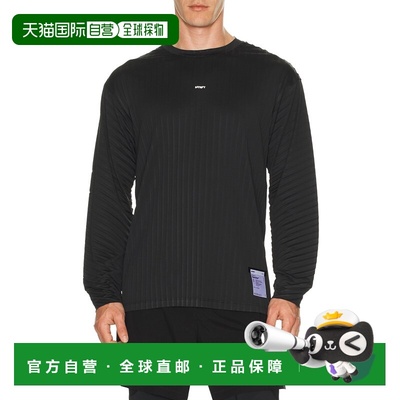 1h可退 香港直邮Satisfy 男士 Auralite 褶裥长款T恤 11068BKSA