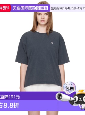 1h可退 香港直邮ANINE BING 女士 灰色 Rudy Empowerment T 恤 A0