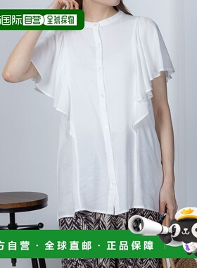 1h可退 日本直邮Howdy Marie 印度雷恩材质袖子荷叶边半袖衬衫 02