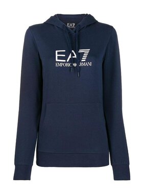 EA7 Emporio Armani logo印花连帽卫衣 8NTM40TJ31Z