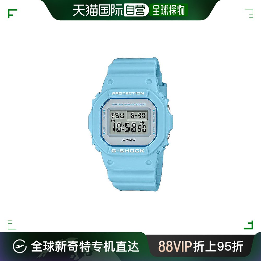 香港直邮CASIO卡西欧G-SHOCK缤纷雾面蓝色手表DW5600SC2石英