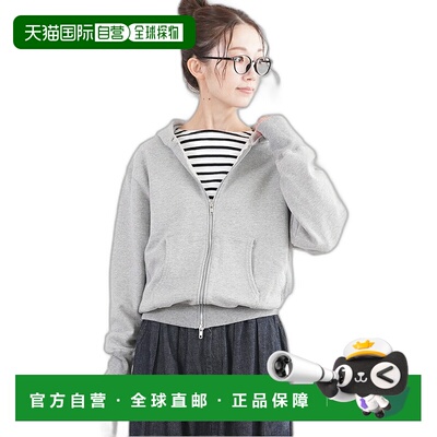 日本直邮 SOLAMONAT 柔软内里毛 复古拉链连帽衫 上衣 运动衫 连