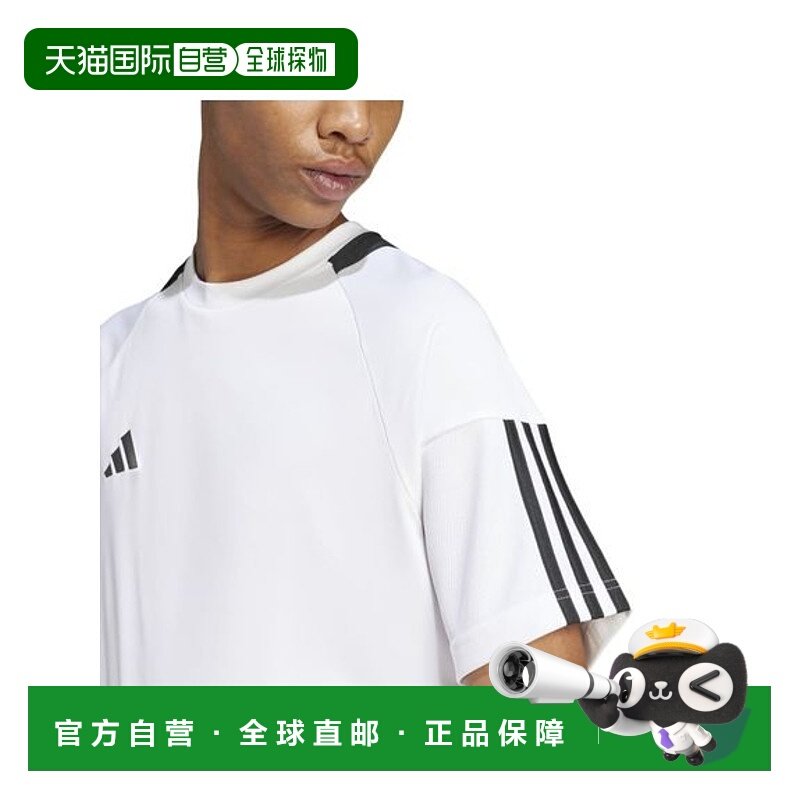 日本直邮 Adidas阿迪达斯 男士休闲条纹吸湿排汗舒适运动短袖T恤