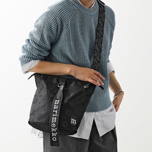 日本直邮Marimekko女士尼龙水桶包拉链徽标包092227CARRYALLU
