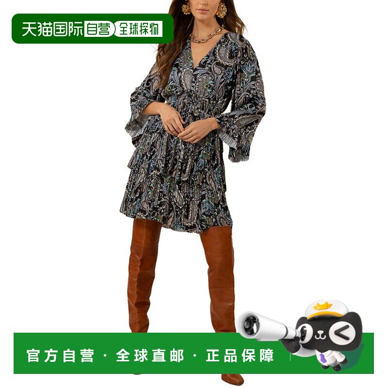 自营Hale Bob Esmeralda连衣裙-黑色 美国奥莱直发