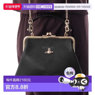 韩国直邮Vivienne Westwood西太后Granny格纹手提包单肩斜挎黑色