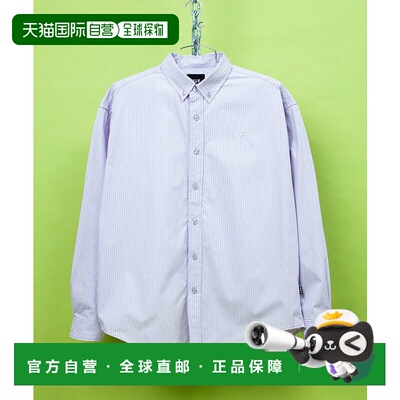 1h可退 日本直邮HUF 男女同款 全棉条纹长袖衬衫 MEGABLAST系列