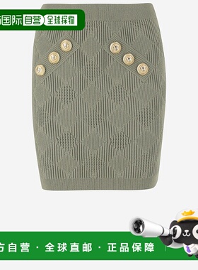 1h可退 欧洲直邮BALMAIN 女士半身裙DF0LB196KH607CO短裙包臀裙