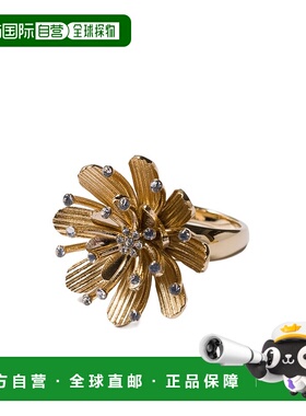 1h可退 香港直邮Miu Miu 镶有水晶的金属戒指 5IA0672IF1