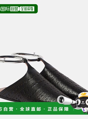 1h可退 香港直邮Alaia 女士 Convertible 皮质平底鞋 black黑色