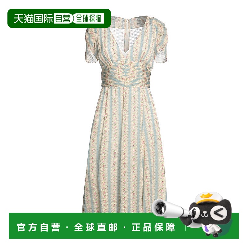 1h可退 香港直邮Dsquared2 二次方 女士 中长连衣裙 blue蓝色 舒