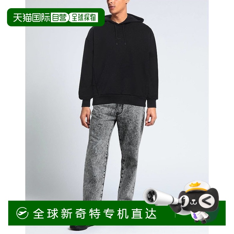 香港直邮潮奢 Reebok 锐步 男士 连帽运动衫 black黑色 舒适时尚