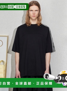 香港直邮Y-3 男士 黑色 M 3-Stripes T 恤 JN4986潮牌时尚高级感