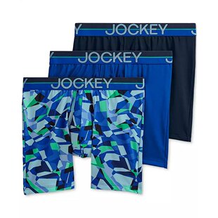 美国直邮Jockey 男士 Infinite Cool 系列 3双装弹性透气平角内裤