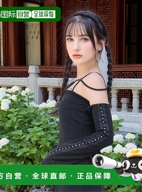 日本直邮日潮 michellmacaron水晶切割连衣裙SDS0002新款包臀裙