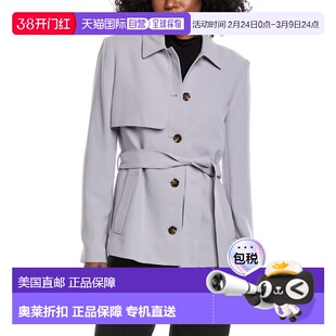 自营Theory Short Trench Coat - silver 美国奥莱直发风衣