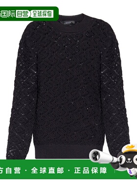 香港直邮Versace 蕾丝针织衫 10093441A06044范思哲长袖