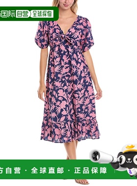 自营 Tori Richard Feel The Love Sable Maxi连衣裙-蓝色 美国奥