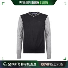 Jeans 阿玛尼牛仔 男士 棉羊毛黑色毛衣 B6W32VBDF 香港直邮Armani