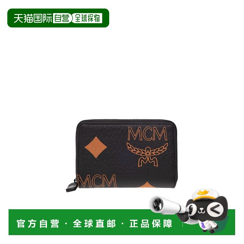 香港直邮MCM 男士钱包 MYLDATA02BK001 AW2023 黑色 徽标钱包