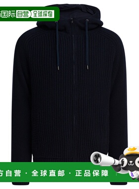 1h可退 香港直邮Herno 男士 蓝色羊毛带里衬大衣 MC00020UR701459