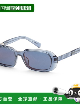 自营 swarovski施华洛世奇女式53毫米蓝色太阳镜-蓝色 美国奥莱直