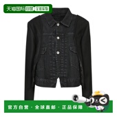 black黑色 1h可退 舒 拼接牛仔外套 2407523 香港直邮Sacai 女士