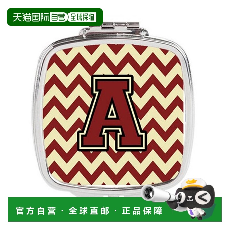 自营 Carolines Treasures CJ1061-ASCM 字母 A 雪佛龙栗色正品