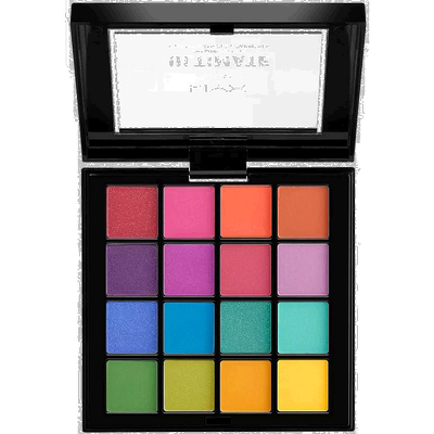 欧洲直邮NYX眼影盘16色哑光多彩#brights 16x0.83 g情人礼物正品