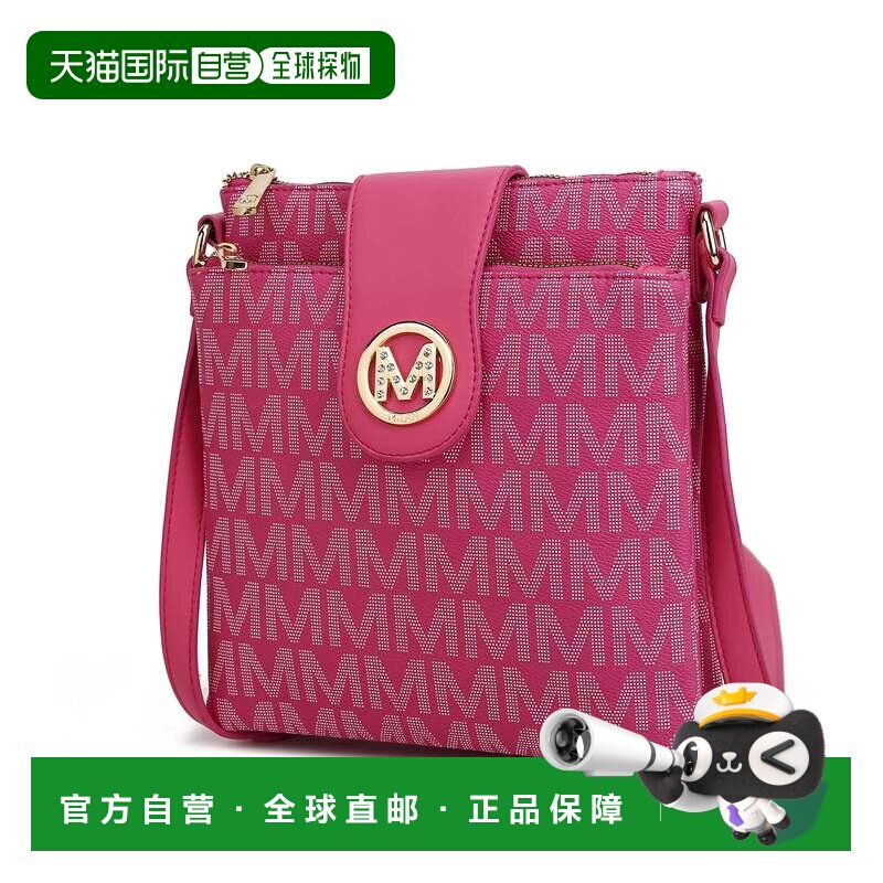 自营mia k collection箭牌M签名斜挎包-紫红色 美国奥莱直发