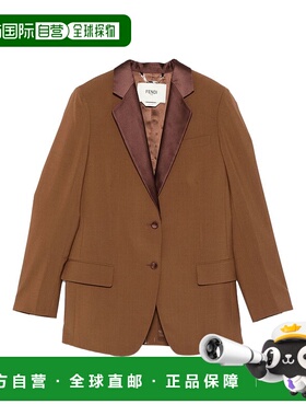 1h可退 香港直邮潮奢 Fendi 芬迪 女士 單排扣西裝外套 FJ7649AQ3