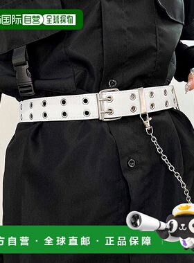 日本直邮florge 可拆卸链条双锁粗款朋克腰带 FL8218EW010714