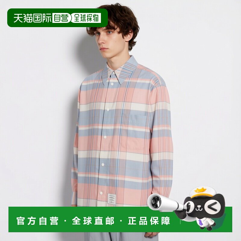 香港直邮Thom Browne 汤姆 布朗 男士 徽标长袖衬衫 MJO165AF0173