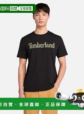自营 timberland男式诺斯伍德标志短袖T恤-黑色 美国奥莱直发