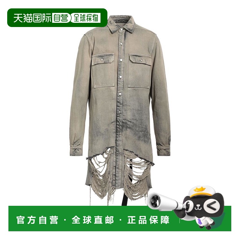 1h可退 【美国直邮】RICKOWENS男士衬衫长袖牛仔直筒型时尚舒适百
