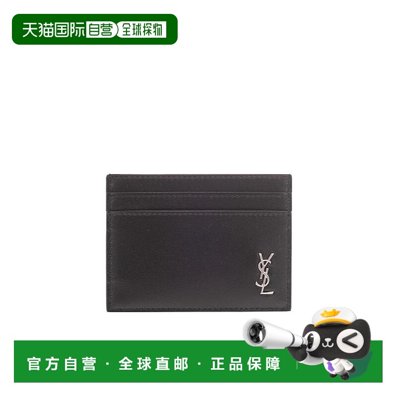 香港直邮Saint Laurent logo标牌卡夹 6076031JB0E卡包