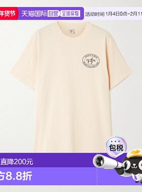 香港直邮SPORTY & RICH 女士 Riding Club 印花棉针织T恤 TO04361