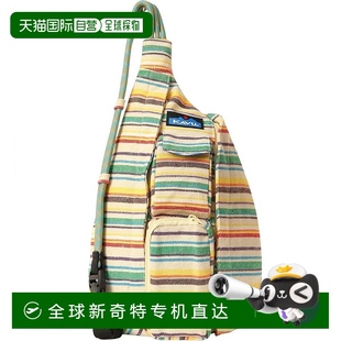 自营 美国奥莱直发 kavu棱柱条纹迷你交织绳袋 棱柱条纹
