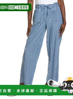 自营 Jones New York双补丁口袋长裤-蓝色休闲裤 美国直发奥莱