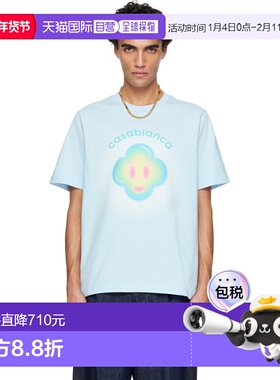 1h可退 香港直邮Casablanca 男士 蓝色 Airbrush Smiley Classic