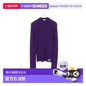 日本直邮中古Burberry博柏利女S级99新knit针织羊毛上衣紫色