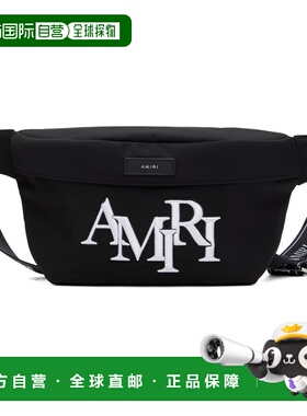 1h可退 香港直邮AMIRI 男士 黑色 Staggered 腰包 AMBGSO1016