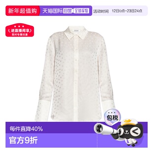 欧洲直邮anine bing 女士 衬衫波点长袖宽松翻领通勤时尚休闲